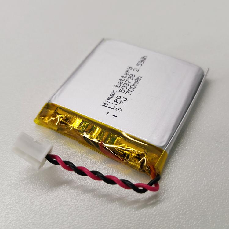 custom Li polymer 3.7V 700mAh lithium battery pack