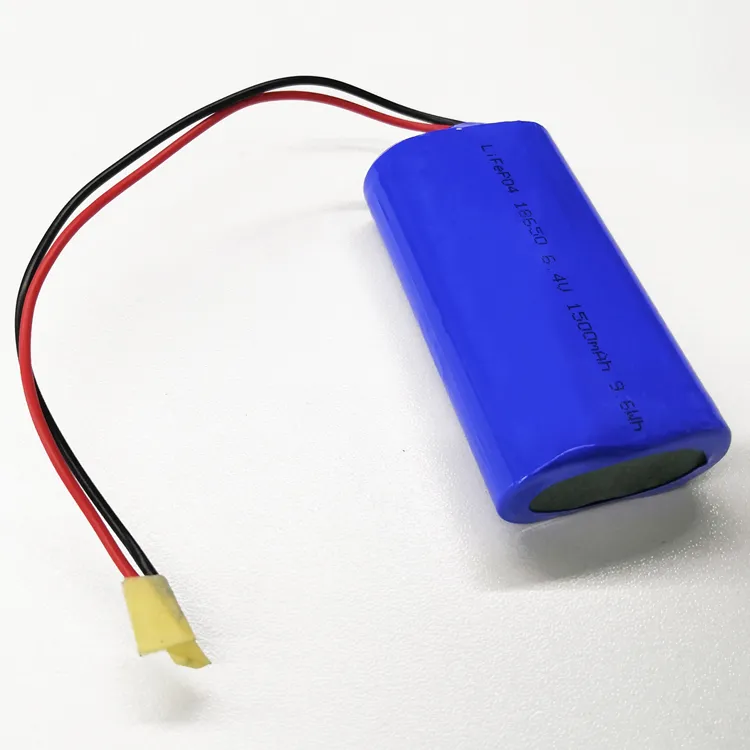 18650-3.2v-1500mah Custom 18650 Lithium-Ion Battery Pack 6.4V 1500mAh with Rechargeable
